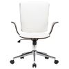 Silla De Oficina Giratoria Cuero Sintético Madera Curva Blanco