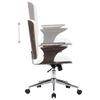 Silla De Oficina Giratoria Cuero Sintético Madera Curva Blanco