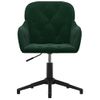 Silla De Oficina Giratoria De Terciopelo Verde Oscuro