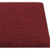 Paneles De Pared 12 Uds Tela Rojo Tinto 90x15 Cm 1,62 M²