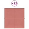 Paneles De Pared 12 Uds Terciopelo Rosa 30x30 Cm 1,08 M²