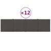 Paneles De Pared 12 Uds Tela Gris Oscuro 60x15 Cm 1,08 M²