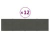 Paneles De Pared 12 Uds Terciopelo Gris Oscuro 60x15 Cm 1,08 M²