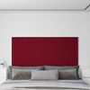 Paneles De Pared 12 Uds Terciopelo Rojo Tinto 90x15 Cm 1,62 M²