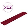 Paneles De Pared 12 Uds Terciopelo Rojo Tinto 90x15 Cm 1,62 M²