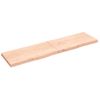 Encimera De Baño Madera Maciza Sin Tratar 200x50x(2-6) Cm