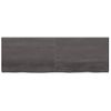 Encimera De Baño Madera Tratada Marrón Oscuro 180x60x(2-6) Cm