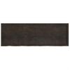 Encimera De Baño Madera Tratada Marrón Oscuro 180x60x(2-6) Cm