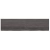 Encimera De Baño Madera Tratada Marrón Oscuro 200x50x(2-6) Cm