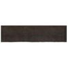 Encimera De Baño Madera Tratada Marrón Oscuro 200x50x(2-6) Cm