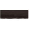 Encimera De Baño Madera Tratada Marrón Oscuro 200x60x(2-6) Cm