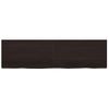 Encimera De Baño Madera Tratada Marrón Oscuro 220x60x(2-4) Cm