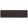 Encimera De Baño Madera Tratada Marrón Oscuro 220x60x(2-4) Cm