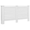 Cubiertas Para Radiador 2 Unidades Mdf Blanco 152x19x81,5 Cm