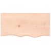 Tablero De Mesa Madera Maciza Roble Sin Tratar 80x40x(2-4) Cm