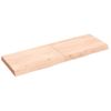 Tablero De Mesa Madera Maciza Roble Sin Tratar 120x40x(2-6) Cm