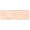 Tablero De Mesa Madera Maciza Roble Sin Tratar 120x40x(2-6) Cm