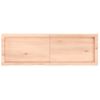 Tablero De Mesa Madera Maciza Roble Sin Tratar 120x40x(2-6) Cm