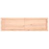 Tablero De Mesa Madera Maciza Roble Sin Tratar 140x40x(2-4) Cm