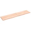 Tablero De Mesa Madera Maciza Roble Sin Tratar 220x50x(2-4) Cm