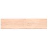 Tablero De Mesa Madera Maciza Roble Sin Tratar 220x50x(2-4) Cm