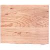 Tablero Mesa Madera Roble Tratada Marrón Claro 60x50x(2-6) Cm