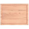 Tablero Mesa Madera Roble Tratada Marrón Claro 80x60x(2-6) Cm