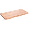 Tablero Mesa Madera Roble Tratada Marrón Claro 80x40x(2-4) Cm