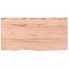 Tablero Mesa Madera Roble Tratada Marrón Claro 80x40x(2-4) Cm