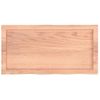 Tablero Mesa Madera Roble Tratada Marrón Claro 80x40x(2-4) Cm