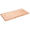 Tablero Mesa Madera Roble Tratada Marrón Claro 120x60x(2-4) Cm