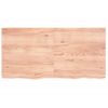 Tablero Mesa Madera Roble Tratada Marrón Claro 120x60x(2-4) Cm