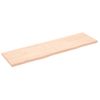 Tablero De Mesa Madera Maciza Roble Sin Tratar 180x50x(2-4) Cm