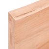 Tablero Mesa Madera Roble Tratada Marrón Claro 180x60x(2-6) Cm