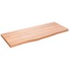 Tablero Mesa Madera Roble Tratada Marrón Claro 100x40x(2-4) Cm