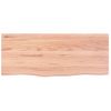 Tablero Mesa Madera Roble Tratada Marrón Claro 100x40x(2-4) Cm