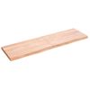 Tablero Mesa Madera Roble Tratada Marrón Claro 140x40x(2-4) Cm