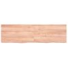 Tablero Mesa Madera Roble Tratada Marrón Claro 140x40x(2-4) Cm