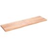 Tablero Mesa Madera Roble Tratada Marrón Claro 220x60x(2-6) Cm