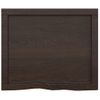 Tablero Mesa Madera Roble Tratada Marrón Oscuro 60x50x(2-6) Cm