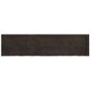 Tablero Mesa Madera Roble Tratada Marrón Oscuro 160x40x(2-4) Cm