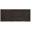 Tablero Mesa Madera Roble Tratada Marrón Oscuro 100x40x(2-6) Cm