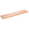 Tablero Mesa Madera Roble Tratada Marrón Claro 220x50x(2-6) Cm