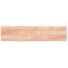 Tablero Mesa Madera Roble Tratada Marrón Claro 220x50x(2-6) Cm