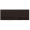 Tablero Mesa Madera Roble Tratada Marrón Oscuro 160x60x(2-4) Cm