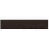 Tablero Mesa Madera Roble Tratada Marrón Oscuro 200x40x(2-6) Cm