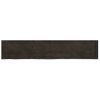 Tablero Mesa Madera Roble Tratada Marrón Oscuro 200x40x(2-6) Cm