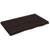 Tablero Mesa Madera Roble Tratada Marrón Oscuro 100x60x(2-6) Cm