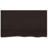 Tablero Mesa Madera Roble Tratada Marrón Oscuro 100x60x(2-6) Cm