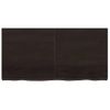 Encimera De Baño Madera Tratada Marrón Oscuro 120x60x(2-4) Cm